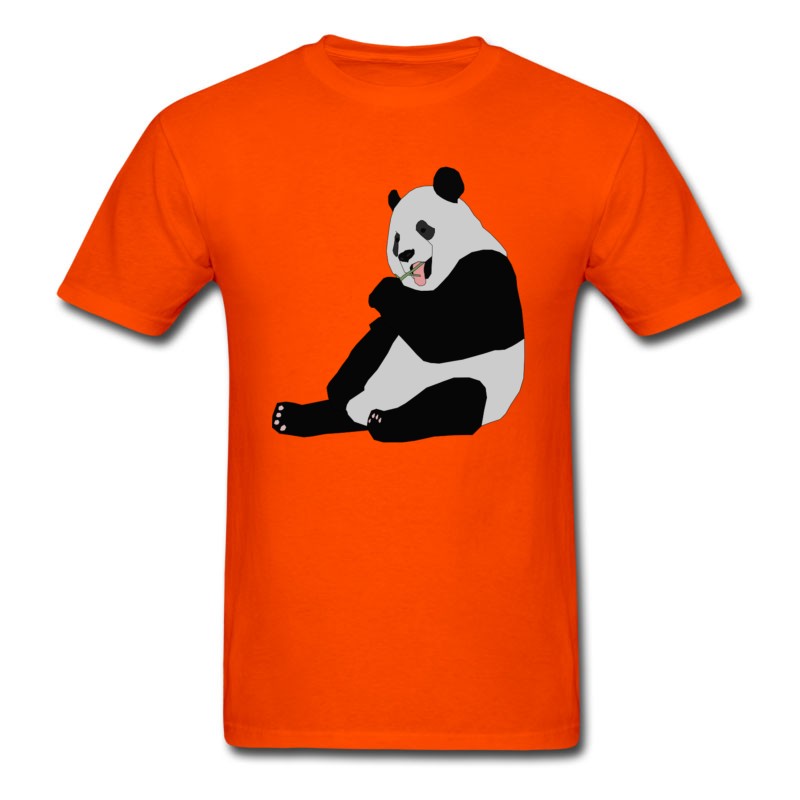 Men's Panda Eating Bamboo T-Shirt