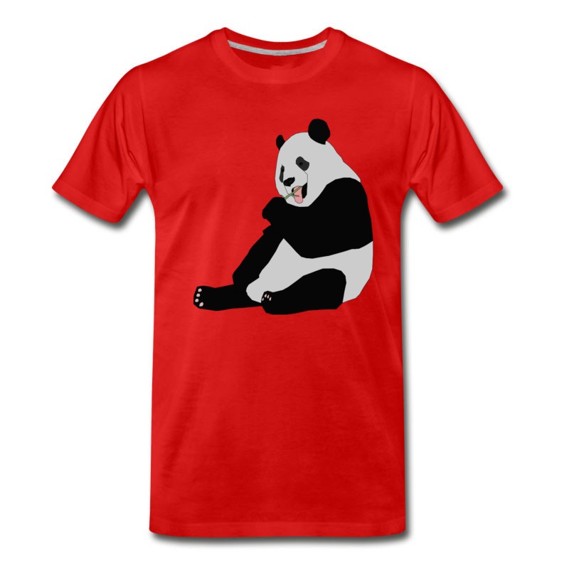 Men's Panda Eating Bamboo T-Shirt