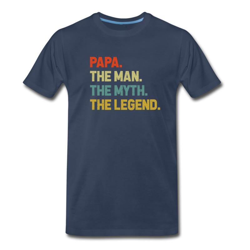 Men's Papa The Man Myth Legend T Shirt For Papa Dad T-Shirt