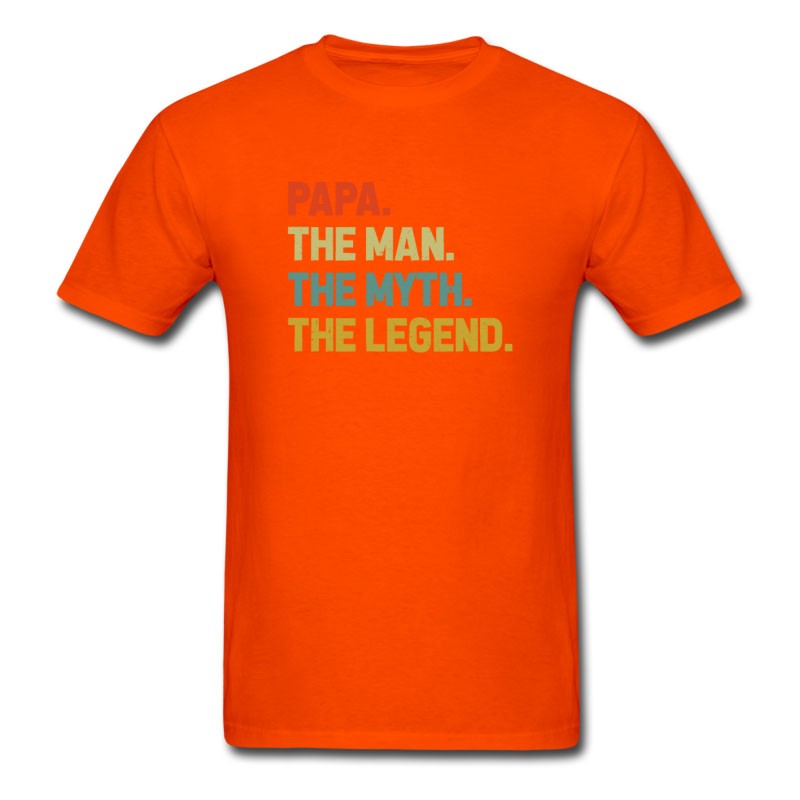 Men's Papa The Man Myth Legend T Shirt For Papa Dad T-Shirt