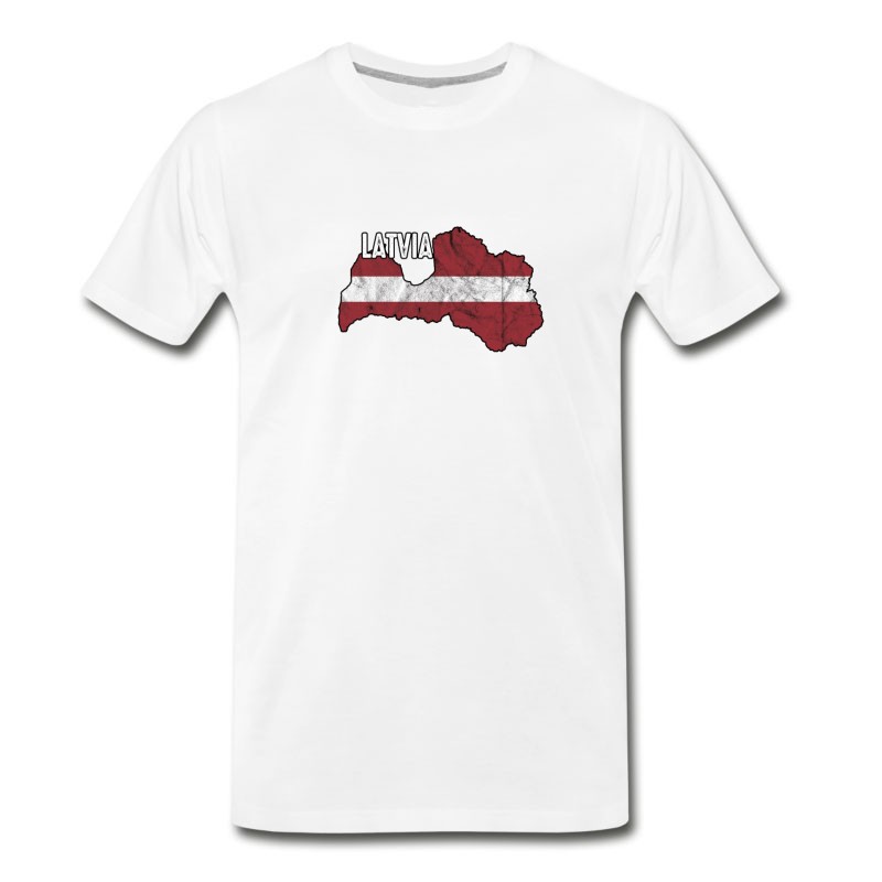 Men's Patriotic Latvia Flag Latvians Patriotism Nationalism T-Shirt