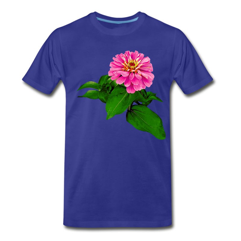 Men's Pink Zinnia Looking Up T-Shirt