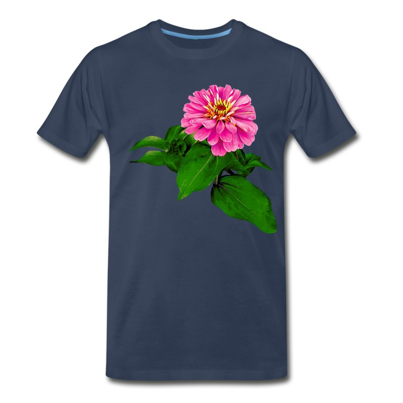 Men's Pink Zinnia Looking Up T-Shirt