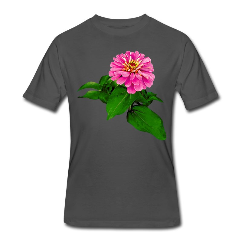 Men's Pink Zinnia Looking Up T-Shirt