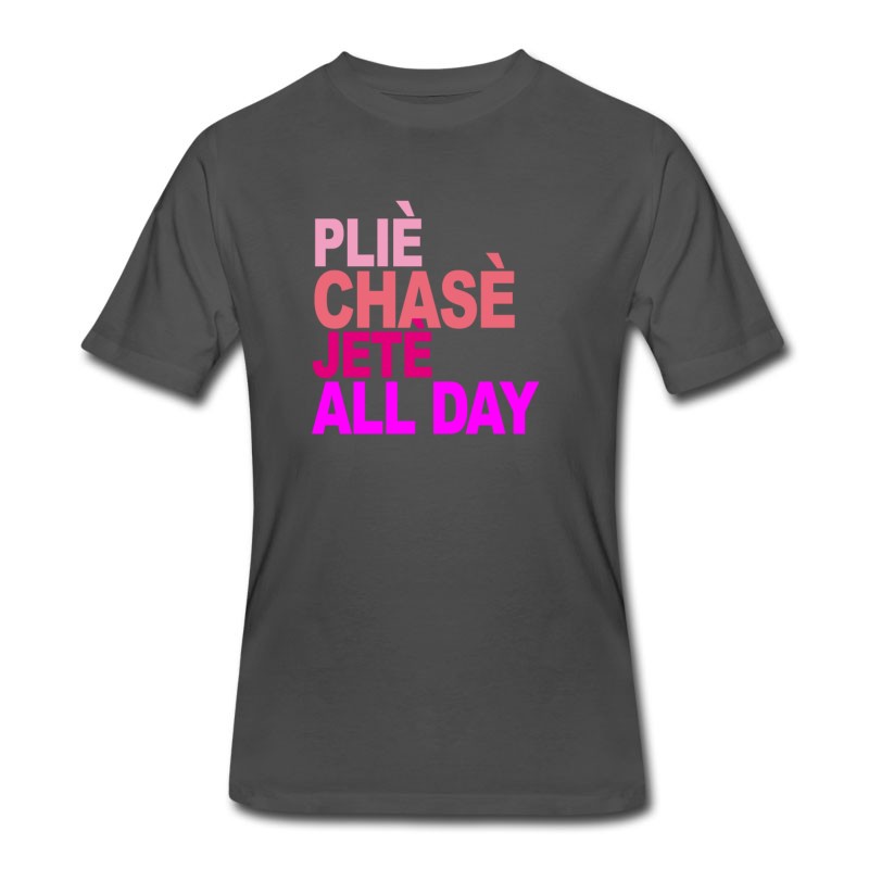 Men's Plie_chasse_jete_all_day_ballet_tshirt_b T-Shirt