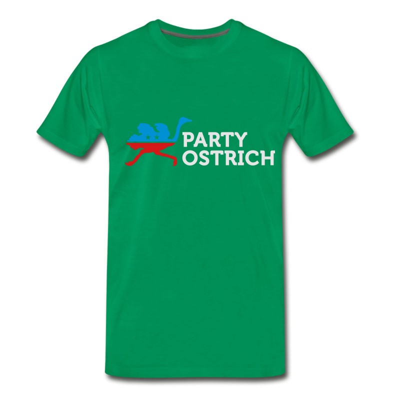 Men's Political Party Animals: Ostrich T-Shirt