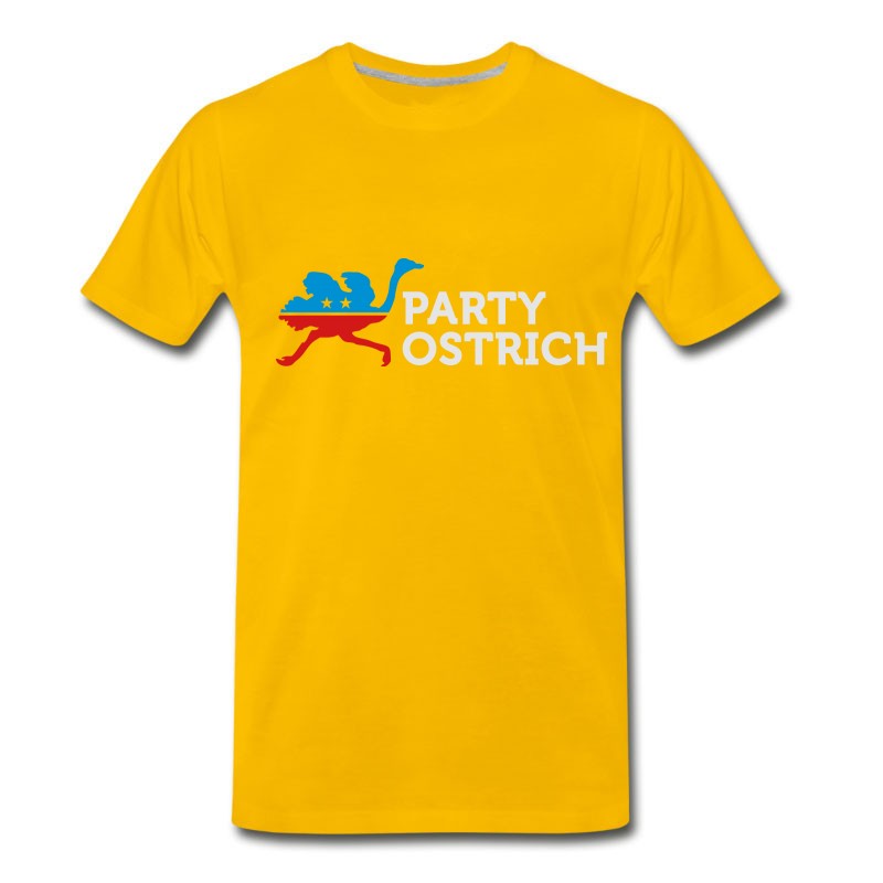 Men's Political Party Animals: Ostrich T-Shirt