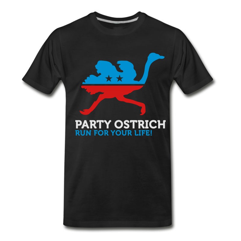 Men's Political Party Animals: Ostrich T-Shirt