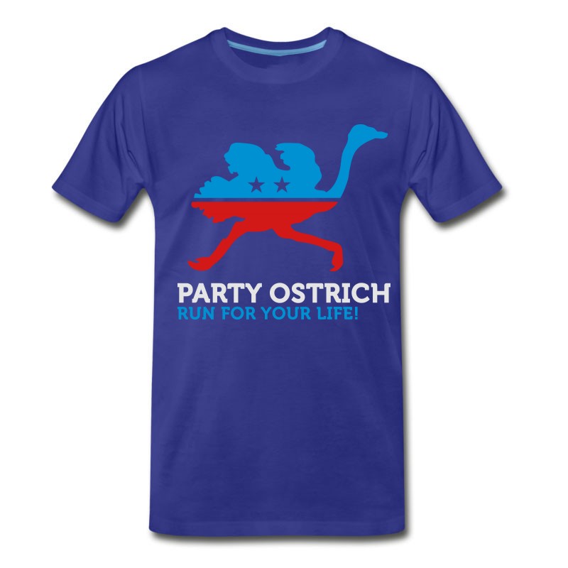 Men's Political Party Animals: Ostrich T-Shirt