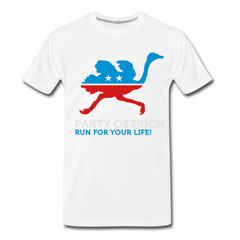 Men's Political Party Animals: Ostrich T-Shirt