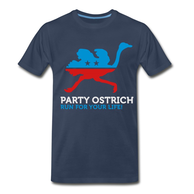 Men's Political Party Animals: Ostrich T-Shirt