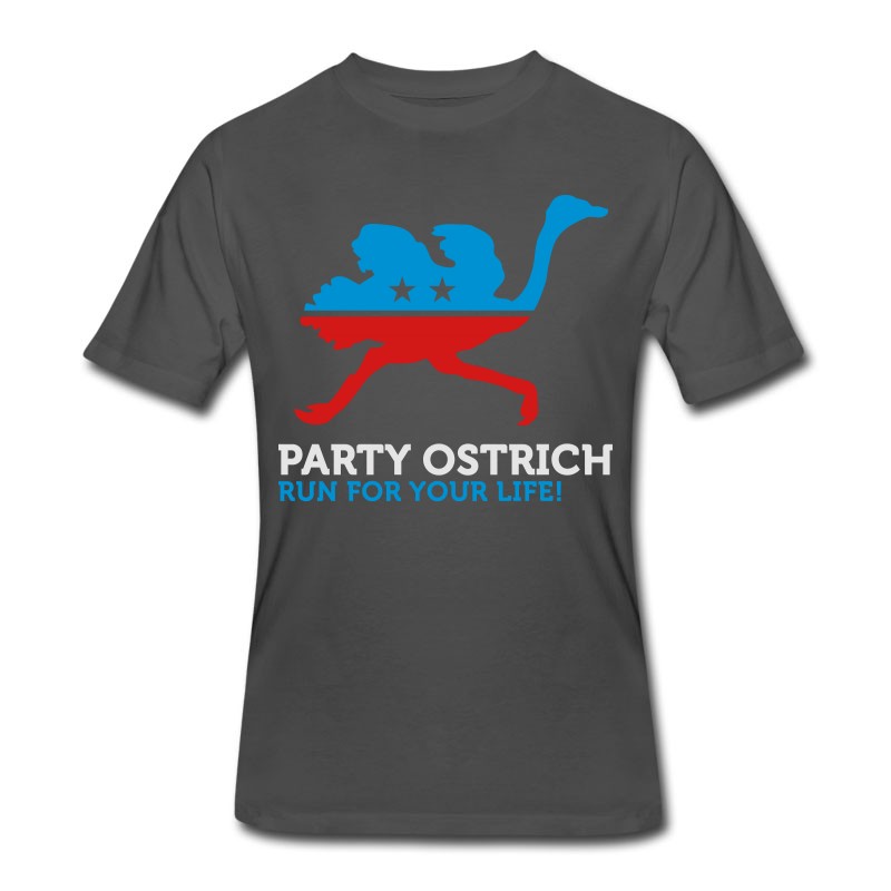 Men's Political Party Animals: Ostrich T-Shirt