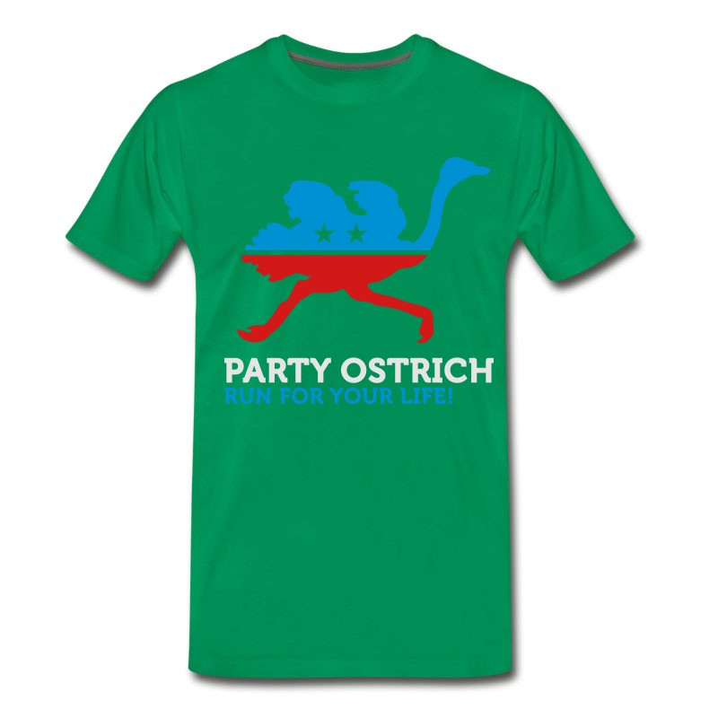 Men's Political Party Animals: Ostrich T-Shirt