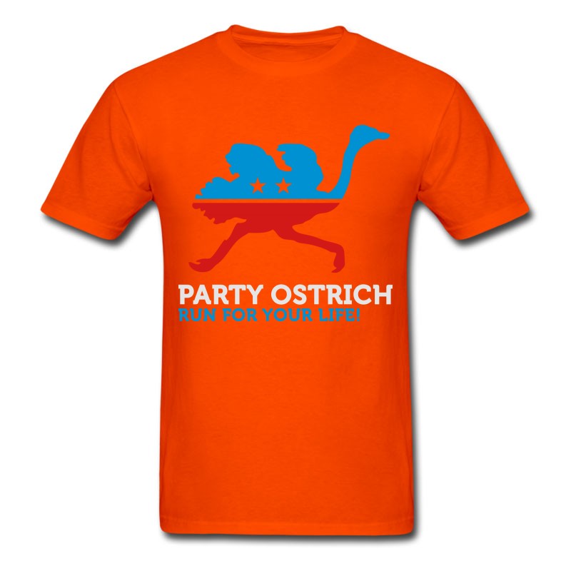 Men's Political Party Animals: Ostrich T-Shirt