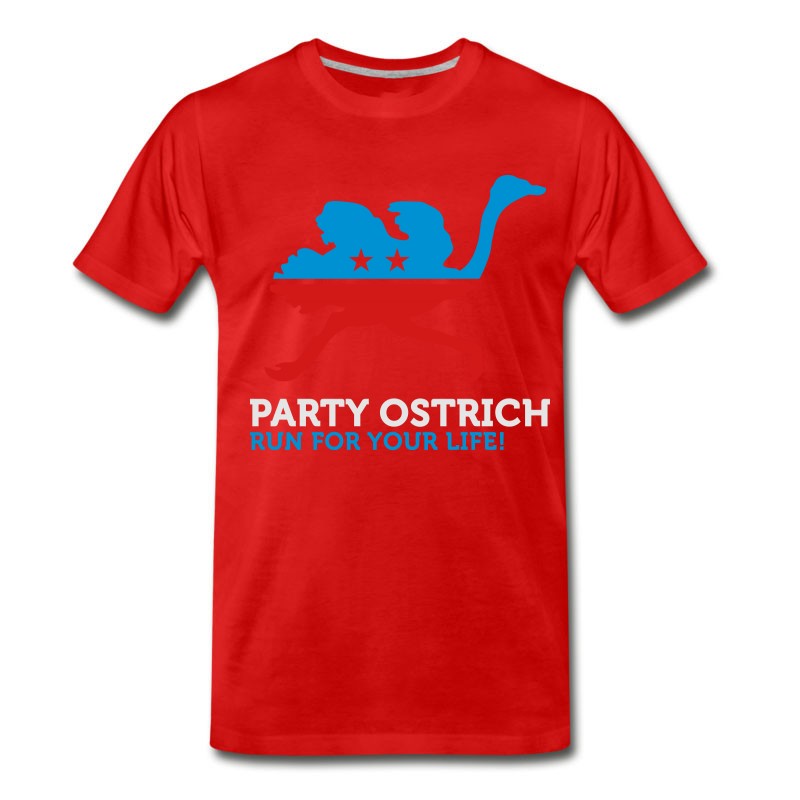 Men's Political Party Animals: Ostrich T-Shirt