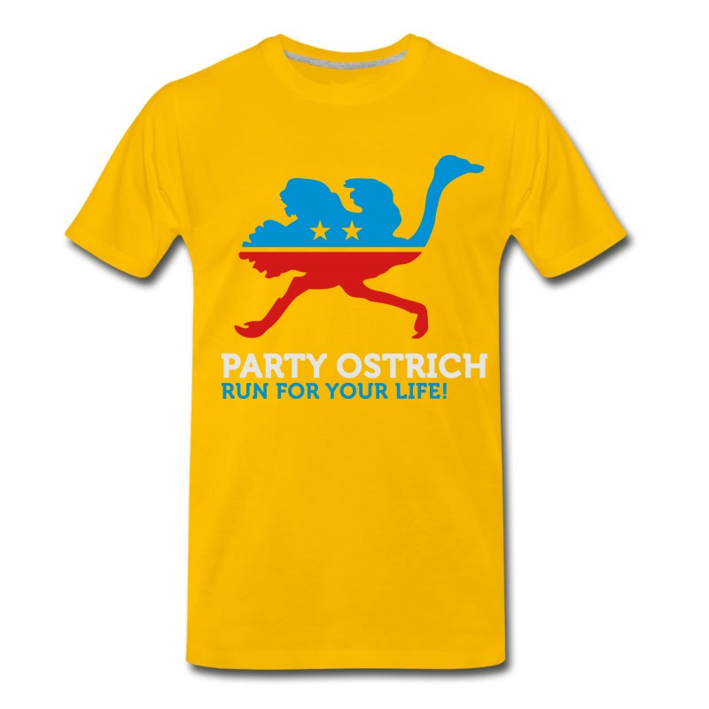 Men's Political Party Animals: Ostrich T-Shirt