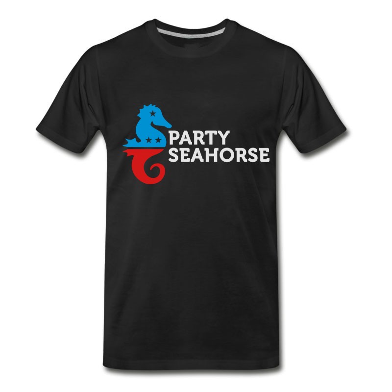 Men's Political Party Animals: Seahorse T-Shirt