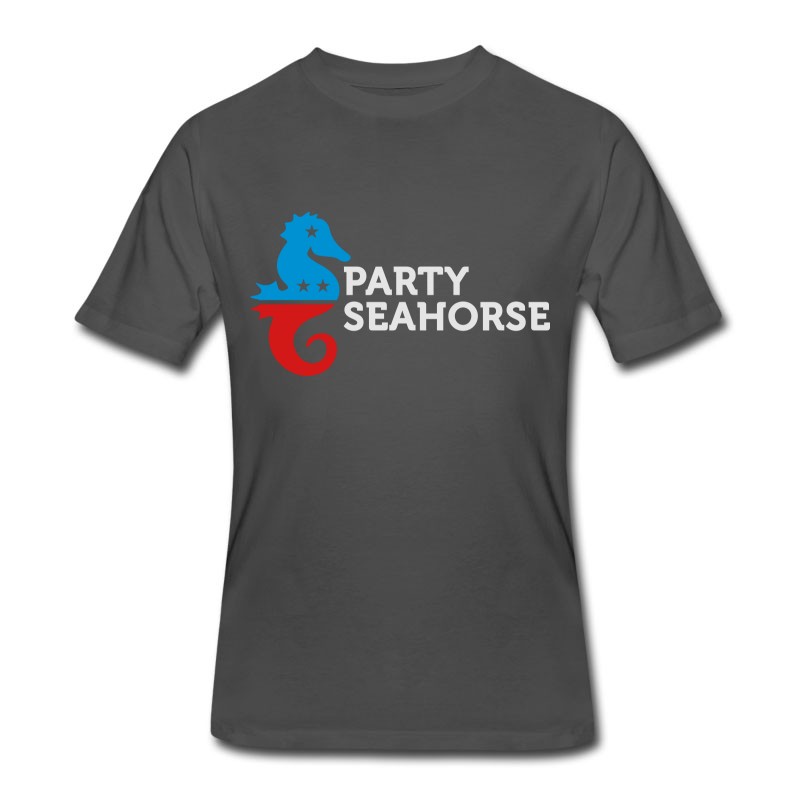 Men's Political Party Animals: Seahorse T-Shirt