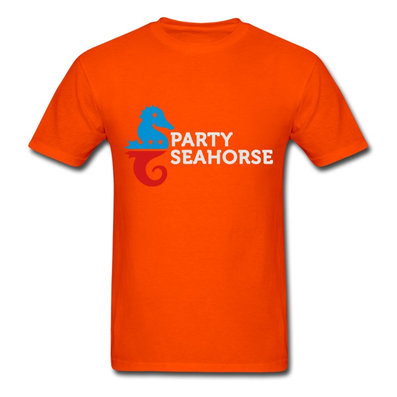 Men's Political Party Animals: Seahorse T-Shirt