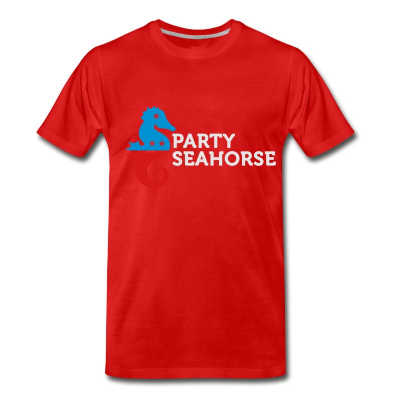 Men's Political Party Animals: Seahorse T-Shirt