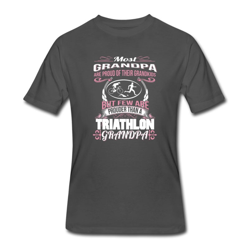 Men's Proud Of GrandKids But Few Triathlon Grandpa T-Shirt