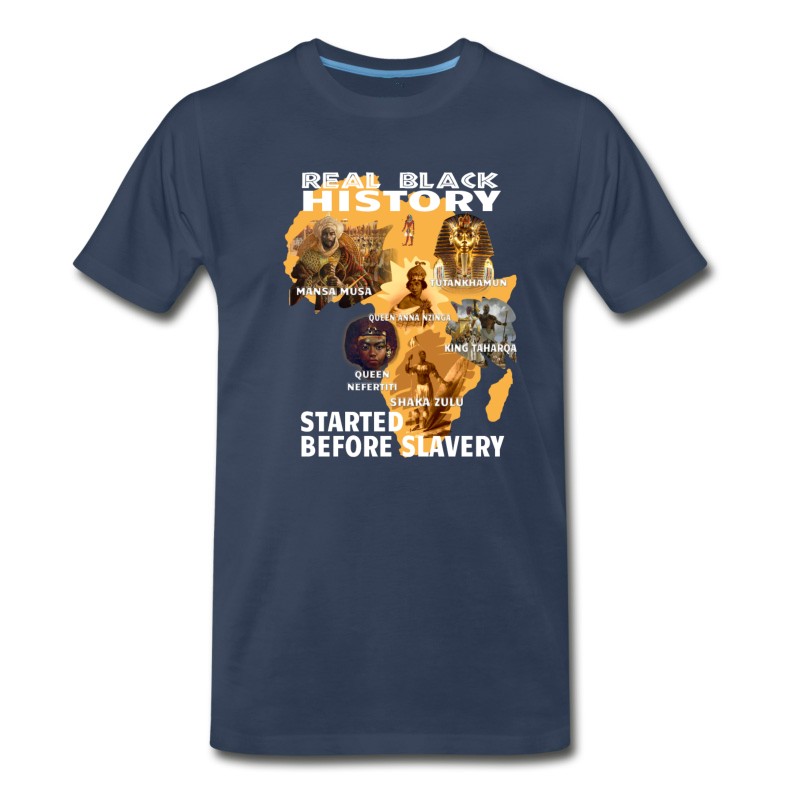 Men's Real Black History Started Before Slavery T Shirt T-Shirt