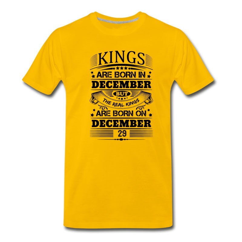 Men's Real Kings Are Born On December 29 T-Shirt