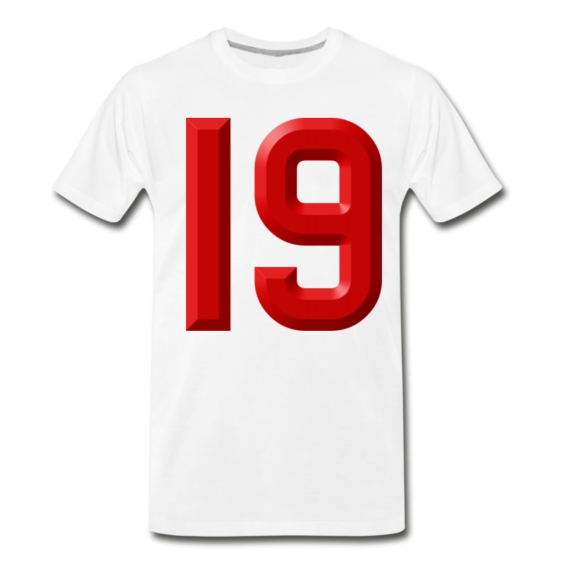 Men's Red Number 19 T-Shirt