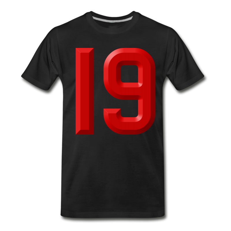 Men's Red Number 19 T-Shirt