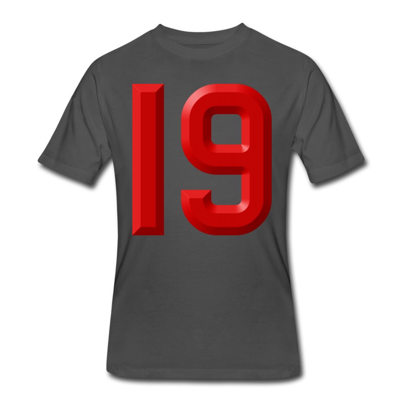 Men's Red Number 19 T-Shirt