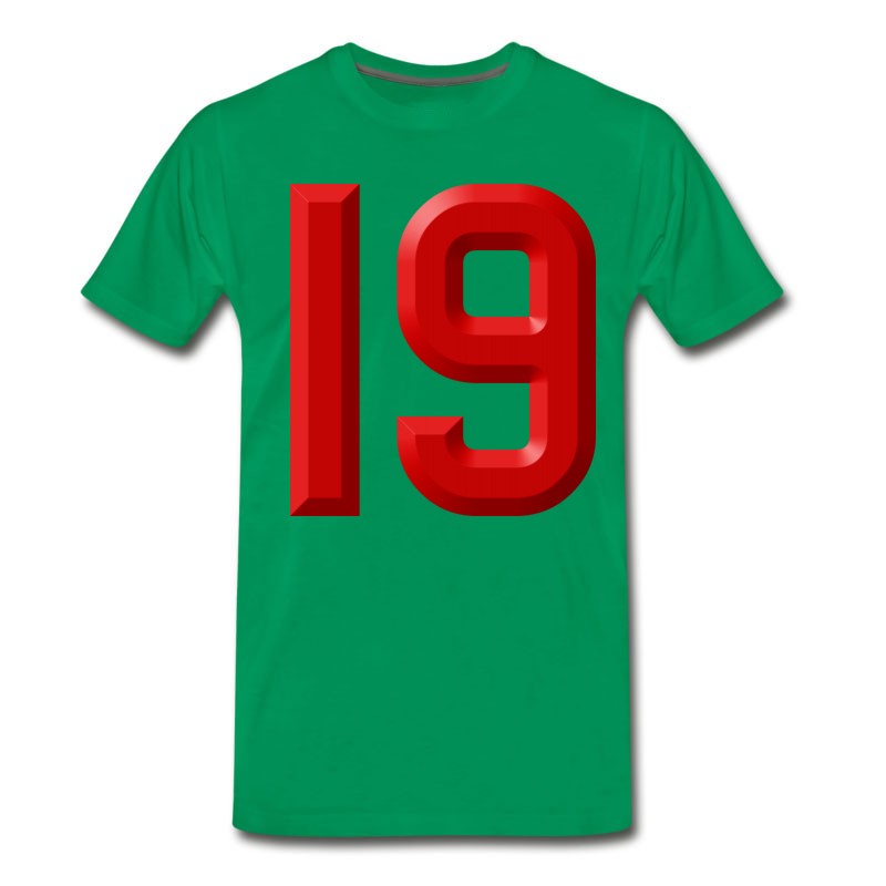 Men's Red Number 19 T-Shirt