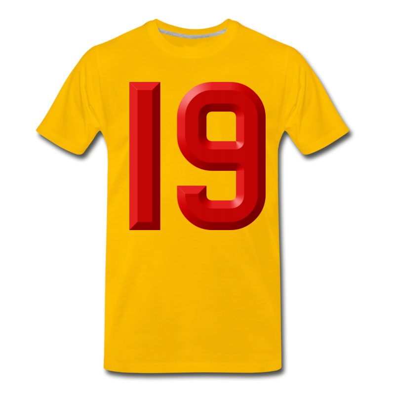 Men's Red Number 19 T-Shirt