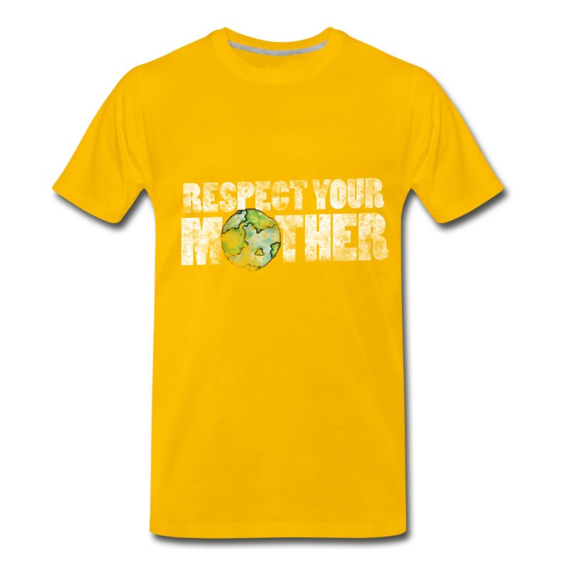 Men's Respect Your Mother Earth Vintage Earth Day T-Shirt