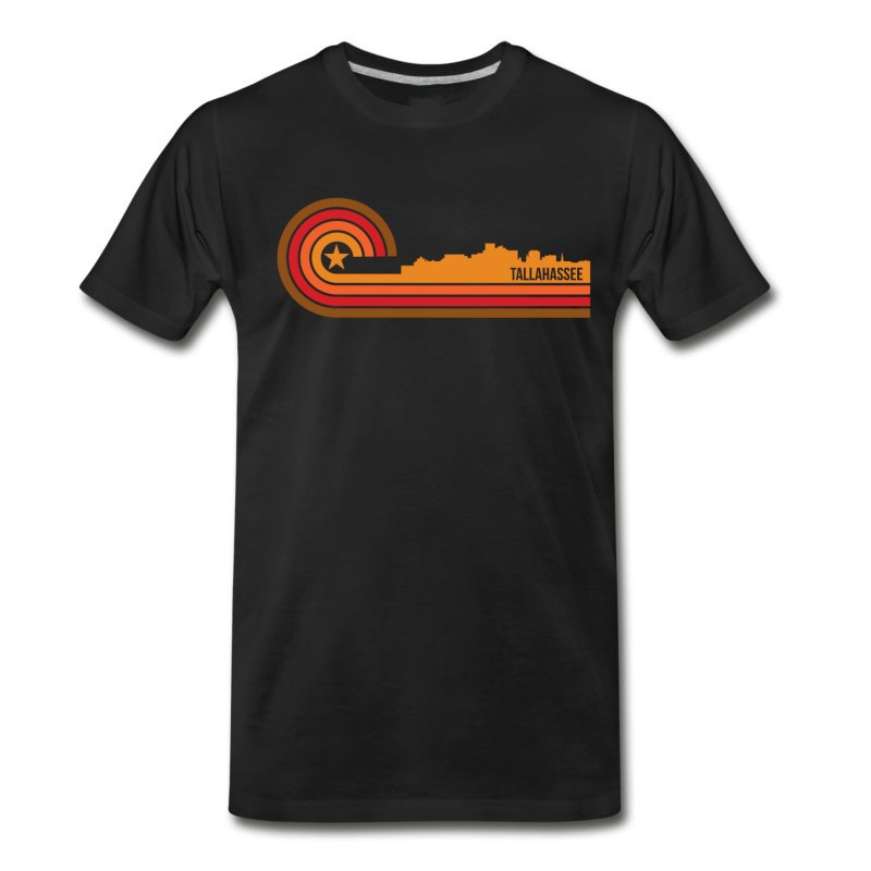 Men's Retro Style Tallahassee Florida Skyline T-Shirt