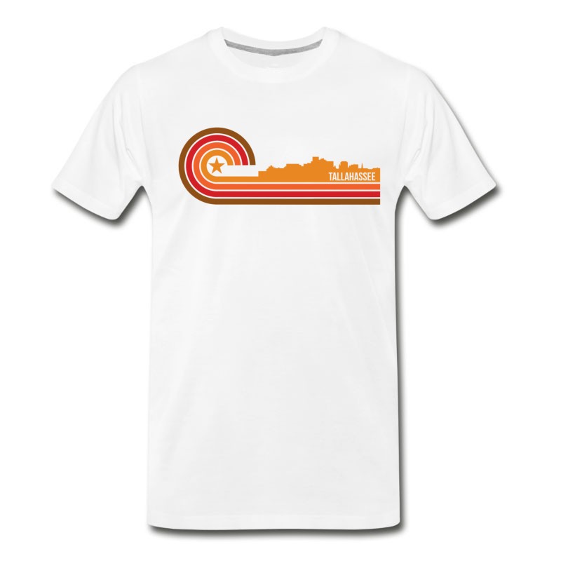 Men's Retro Style Tallahassee Florida Skyline T-Shirt