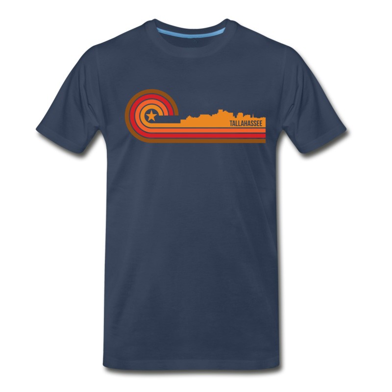 Men's Retro Style Tallahassee Florida Skyline T-Shirt