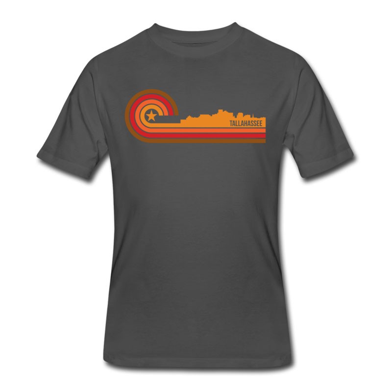 Men's Retro Style Tallahassee Florida Skyline T-Shirt