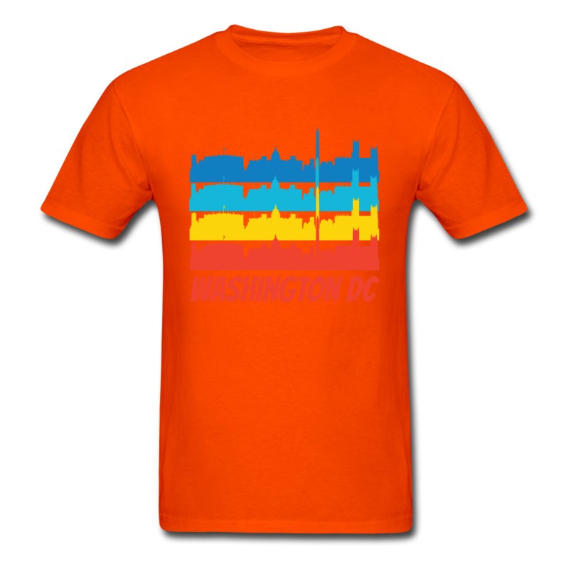 Men's Retro Washington DC Skyline Pop Art T-Shirt