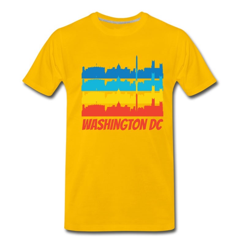 Men's Retro Washington DC Skyline Pop Art T-Shirt