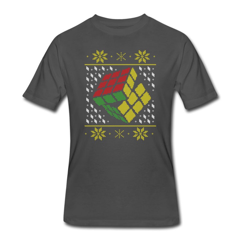 Men's Rubik's Cube Ugly Christmas T-Shirt