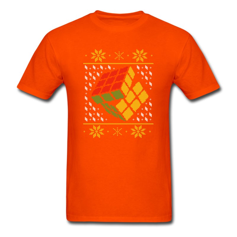 Men's Rubik's Cube Ugly Christmas T-Shirt