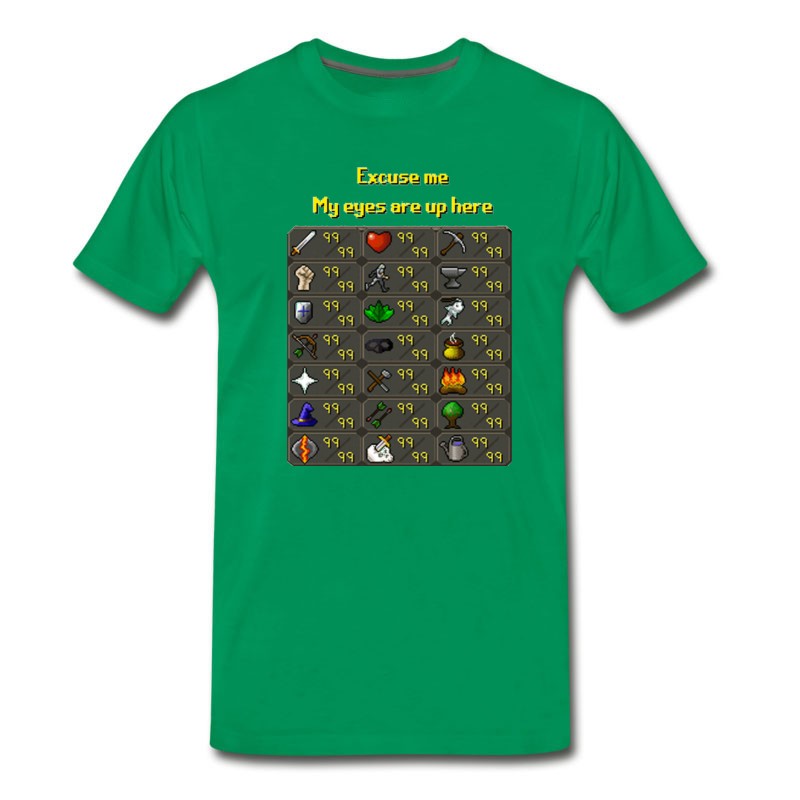 Men's Runescape My Eyes Are Up Here T-Shirt