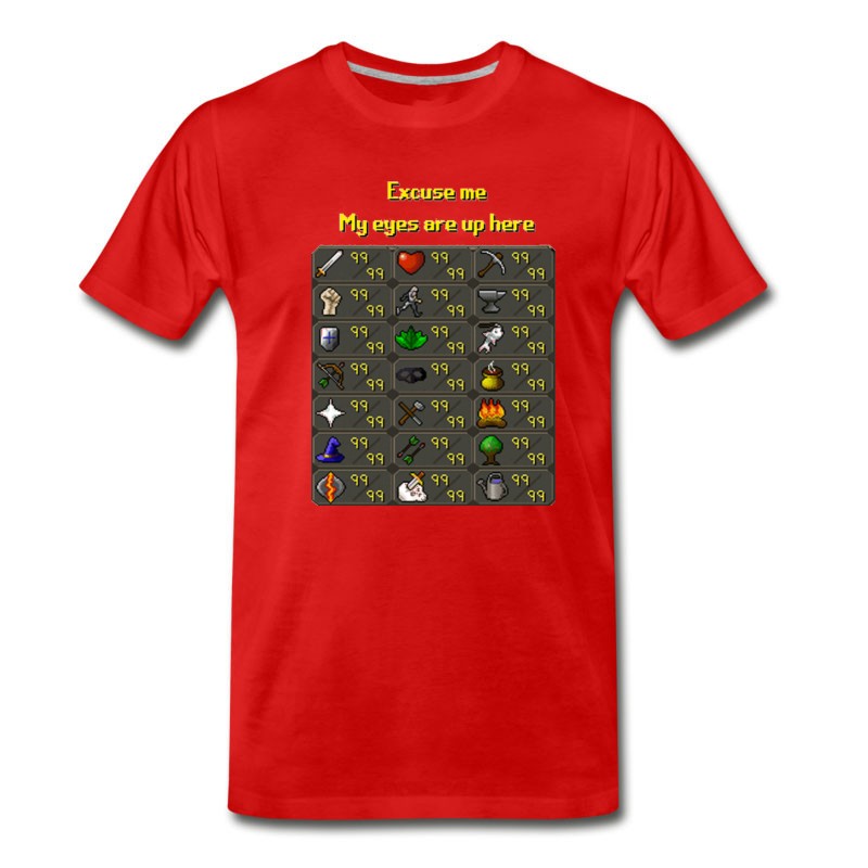 Men's Runescape My Eyes Are Up Here T-Shirt