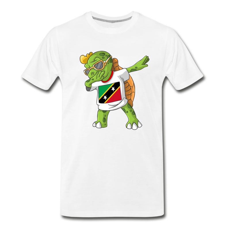 Men's Saint Kitts And Nevis Dabbing Turtle T-Shirt