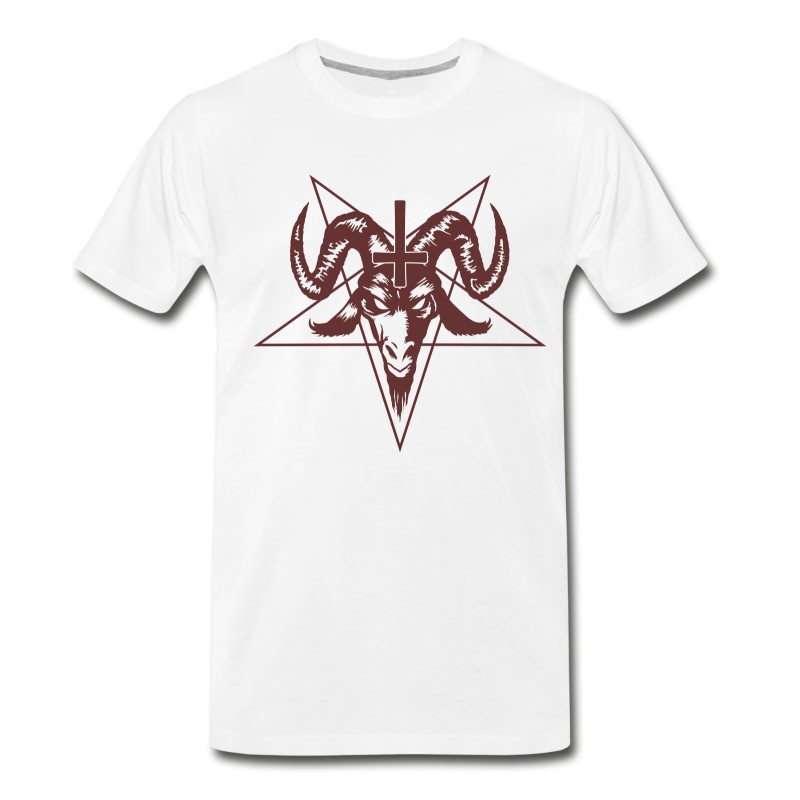 Men's Satanic Goat Head With Pentagram T-Shirt