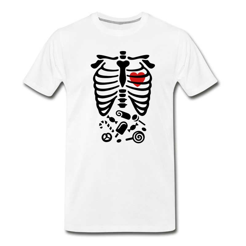 Men's Scary Halloween X-Ray Costume Candy T-Shirt