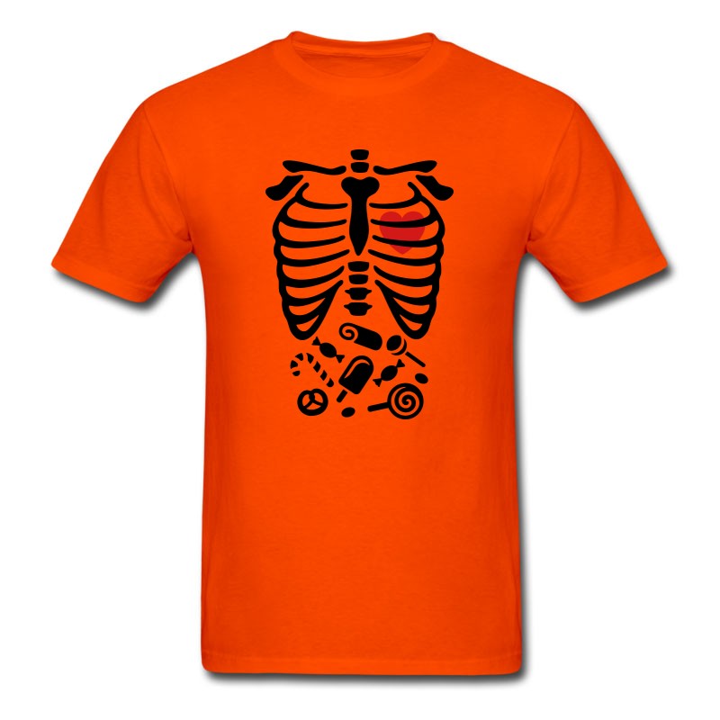 Men's Scary Halloween X-Ray Costume Candy T-Shirt