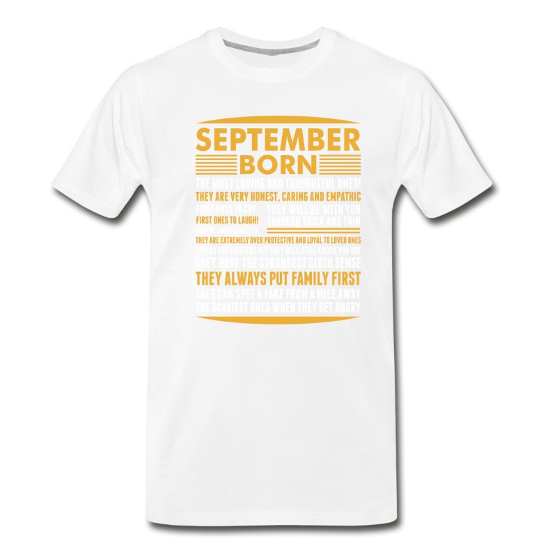 Men's September Born Tshirt T-Shirt