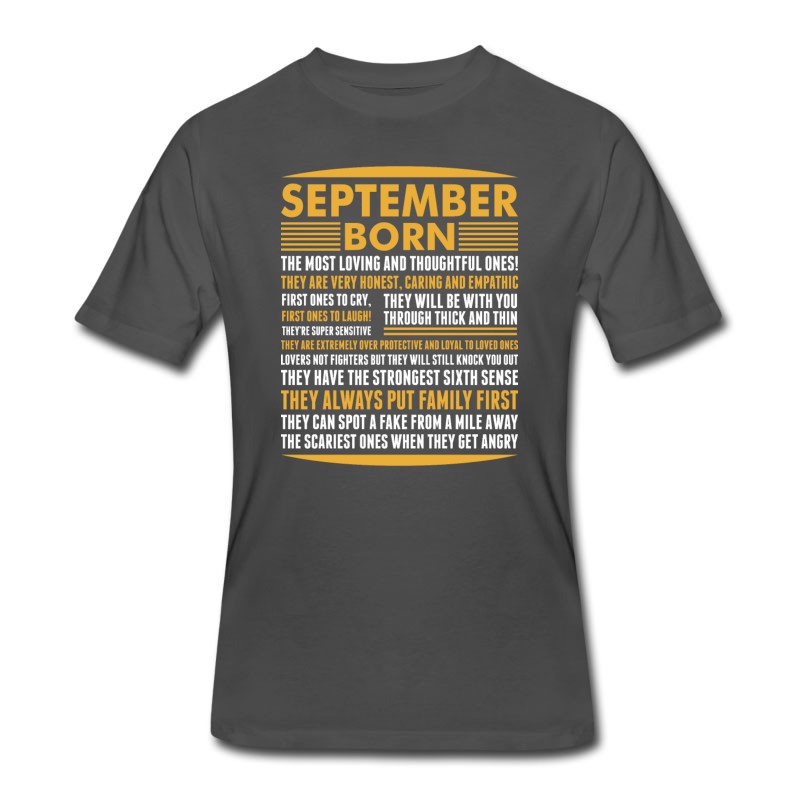 Men's September Born Tshirt T-Shirt