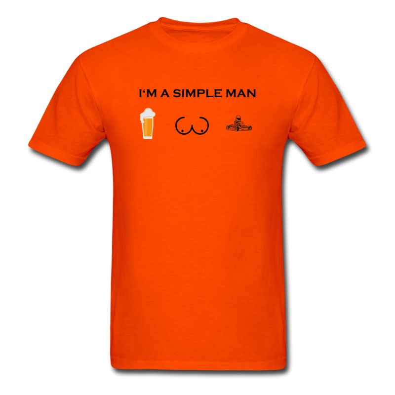 Men's Simple Man Boobs Bier Beer Titten Kart Go Kart Rac T-Shirt